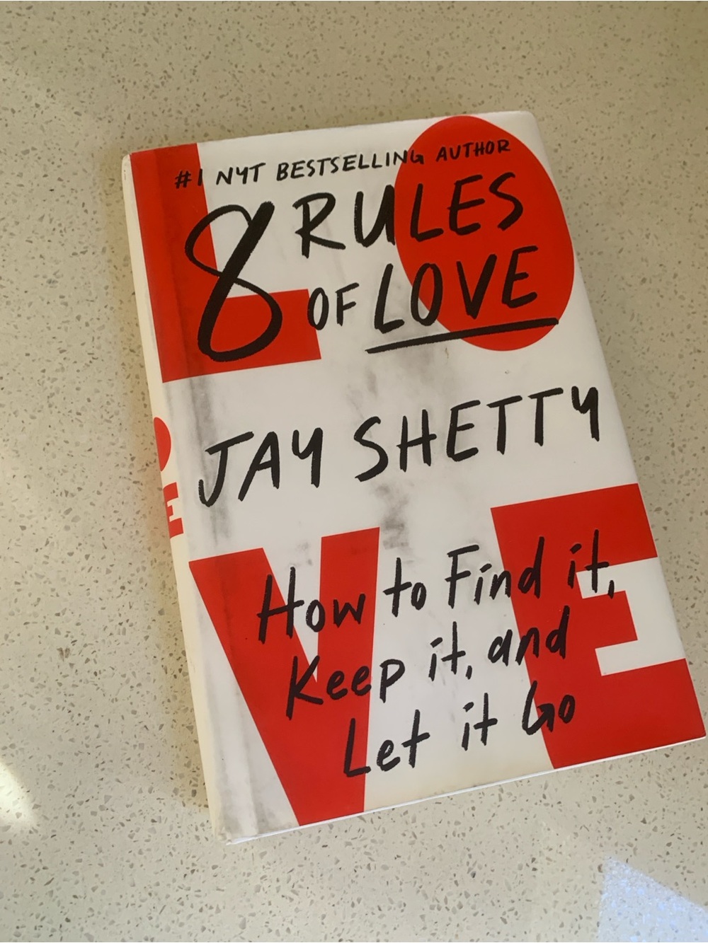8 Rules of Love by Jay Shetty — White & Red Hardcover